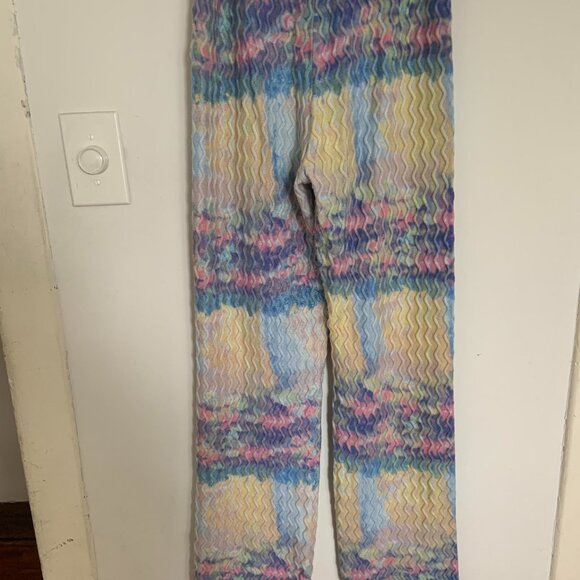 House of Sunny Reflections Rainbow-Pattern Knit Pants Size 6 - Picture 4 of 4